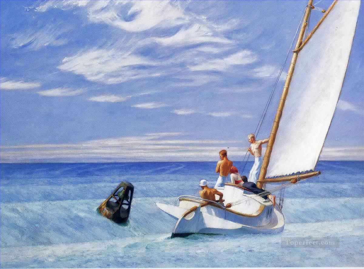 ground swell Edward Hopper Oil Paintings